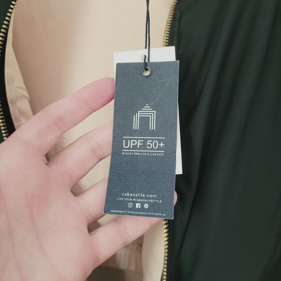 New Cabana Life Ladies Front Zip UniSuit In Black & Gold Size Large Nwt - Picture 5 of 11